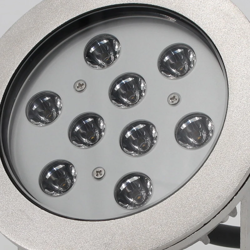 Outdoor IP68 Waterproof RGB Colorful Led High Power 24V 316L SS Garden Pool Landscape Stainless Steel Underwater Spot Light