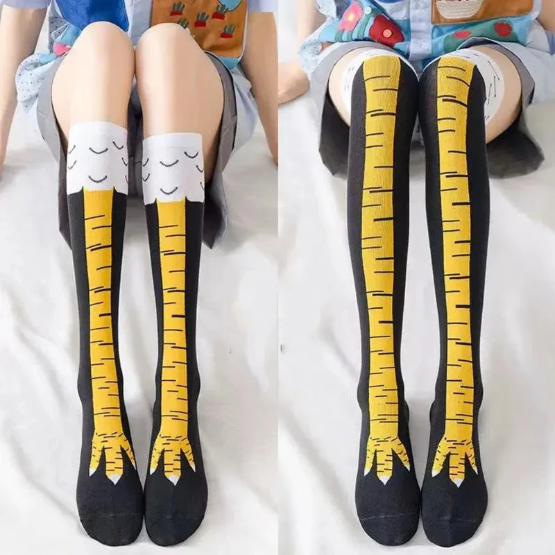 Funny Chicken Leg Socks - Chicken Paws Feet Long Socks Women