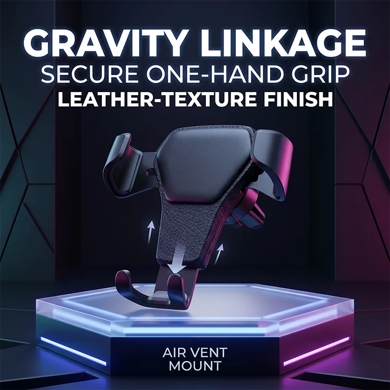 

Texture Pattern Air Vent Car Phone Holder One Hand Operation Gravity Auto Clamp For Universal Cell Phones Driving Phone Stand