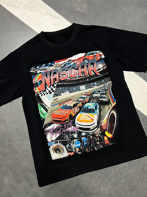 

Футболка Casper Masi NASCAR f Sve из чистого хлопка, дышащая, удобная, молодежная, трендовая, для повседневной носки, на все сезоны