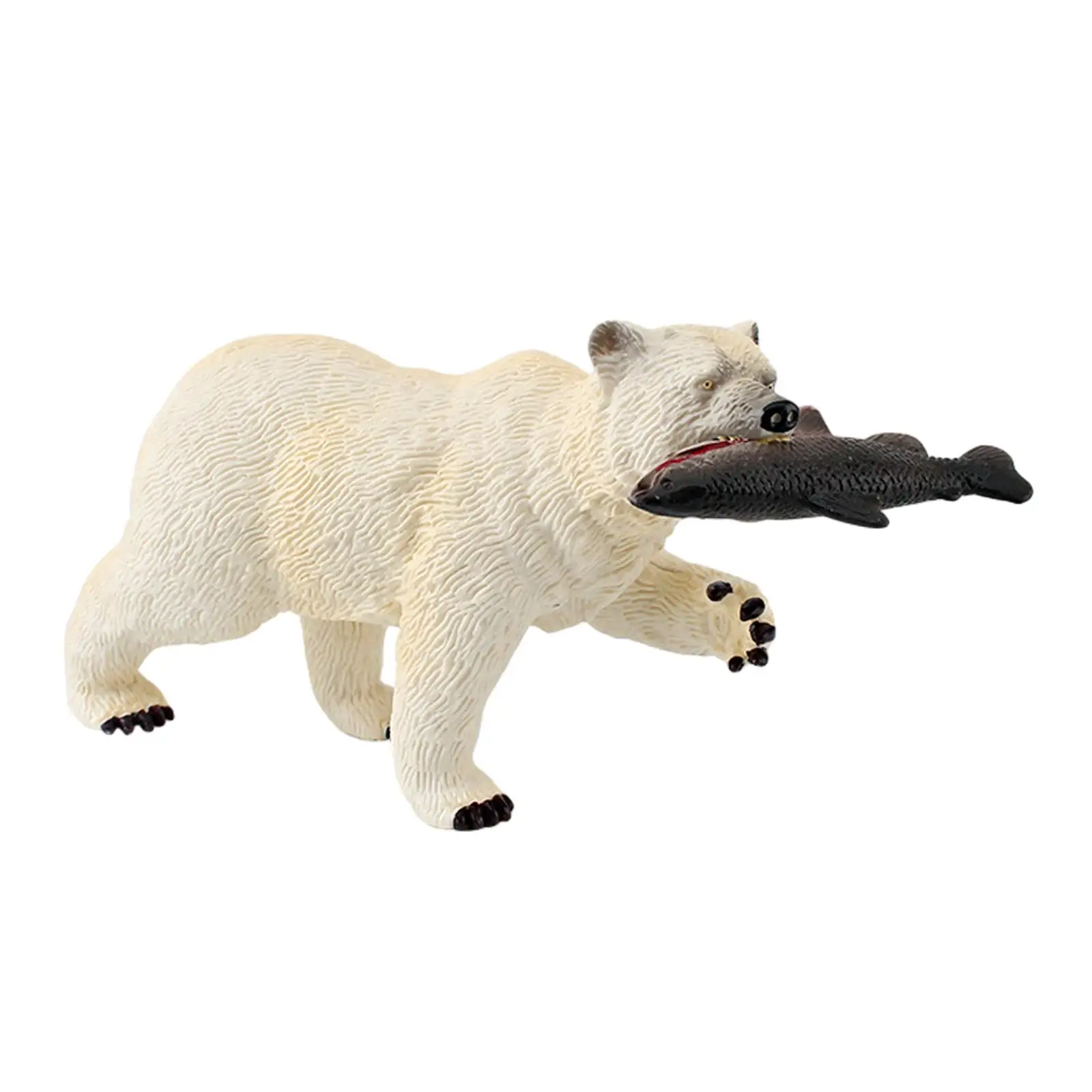 White Bear Model Realistic Animals Playset for Playhouse Decor Desktop Ornament