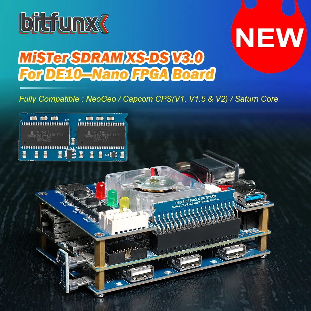 

Bitfunx SDRAM XS-DS V3.0 128MB Module Extra Slim Memory Board For Neo Geo /Sega Saturn /Sega Mega CD Core