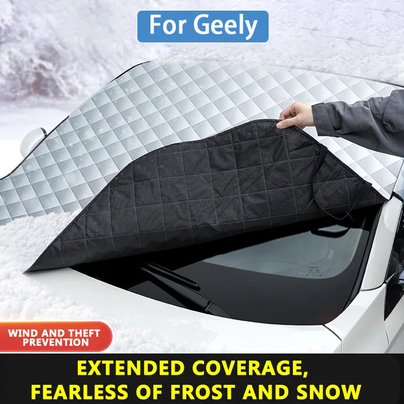 For Geely Coolray 2024 X6 Emgrand Global Hawk GX7 Car Snow Shield Front Windshield Snow Cover Protective Cotton Sunshad