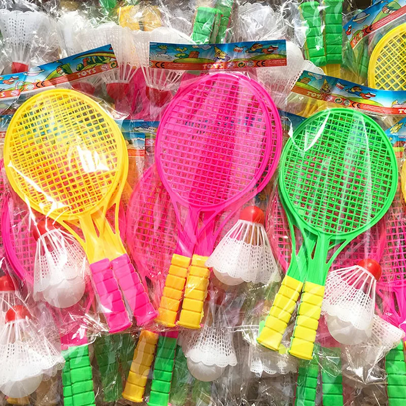 Kids Badminton Racket Set Colorful Plastic Racquets with Shuttlecocks Outdoor Backyard Beach Park Sports Toy for Boys Girls TMZ﻿