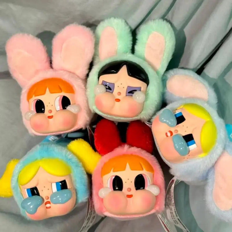

Подлинная Popmart Crying Baby Power Puff Crybaby Flying Girl, полицейская виниловая глухая коробка для лица, милый уникальный декоративный кулон, подарок