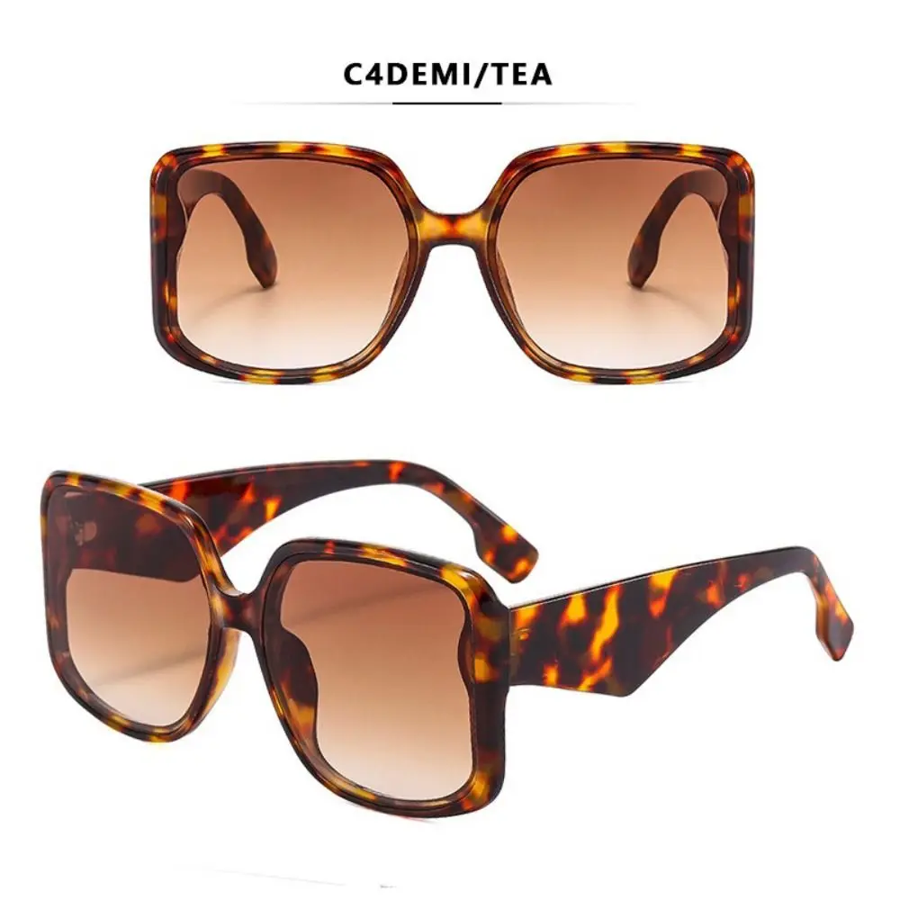 Trendy PC Sunglasses Goggles Gradient Lenses UV400 Big Frames Shades Clear View Block Glare UV Protection Sun Glasses Daily Wear