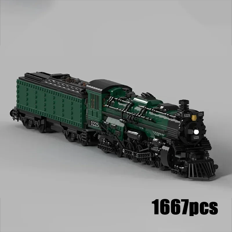 

Moc Building Bricks Steam Locomotive and Coal Train Model Technology Modular Blocks Gift Christmas Car Toy DIY Sets Assembly