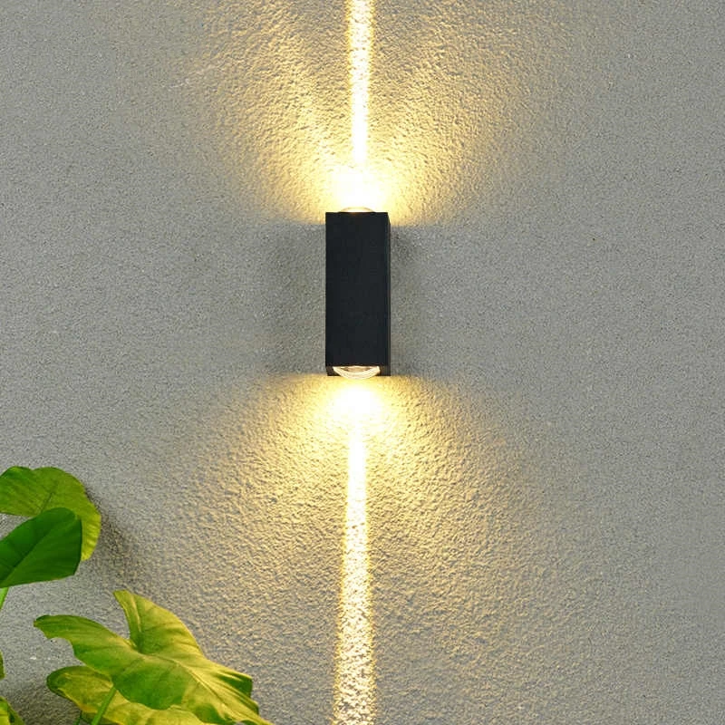 Outdoor Lighting Lens Beam Wall Lamps IP65 Waterproof Aluminum Wall Lights Corridor Garden Shopping Mall Up Down LED Porch Lamp