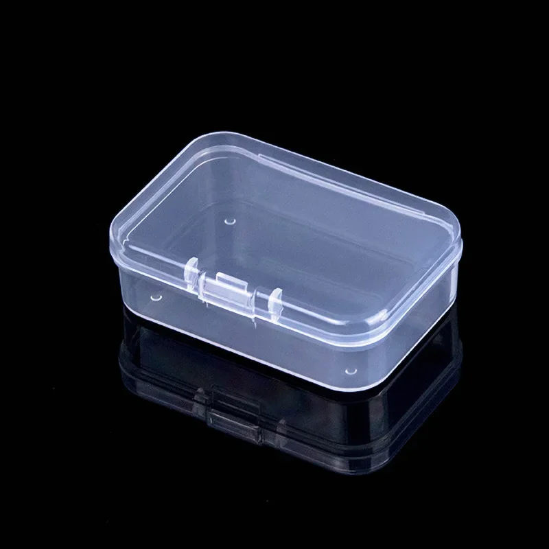 Mini Boxes Rectangle Clear Plastic Jewelry Storage Case Container Packaging Box for Earrings Rings Beads Collecting Small Items