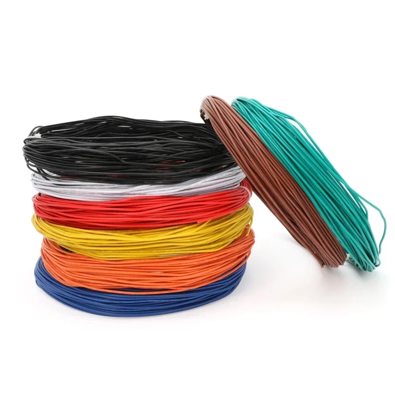 5/10/20M UL1007 PVC Tinned Copper Single Core Wire Cable Line 14/16/18/20/22/24/26 AWG Black/White/Red/Yellow/Green/Blue/Orange