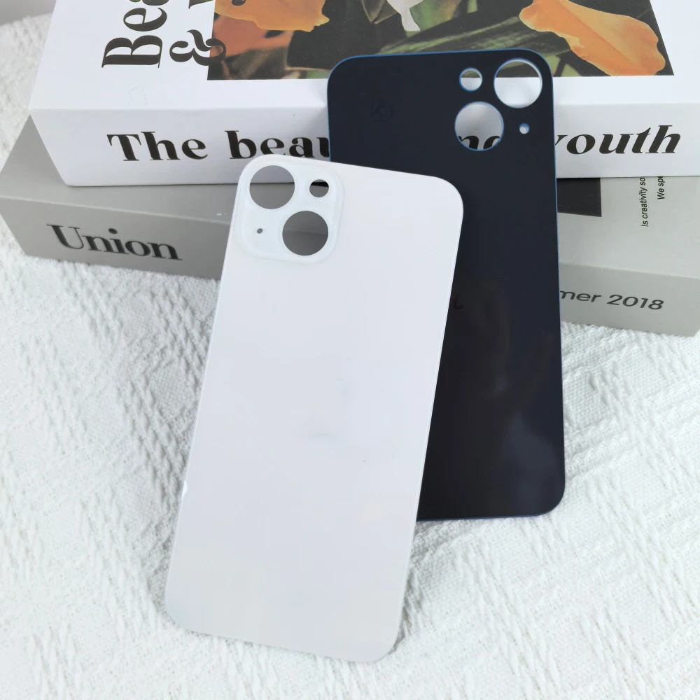 Back Cover For iPhone 13 Replacement Rear Glass Housing Cover Battery Door Back Panel With Camera Hole Multi‑Colors Repair Parts