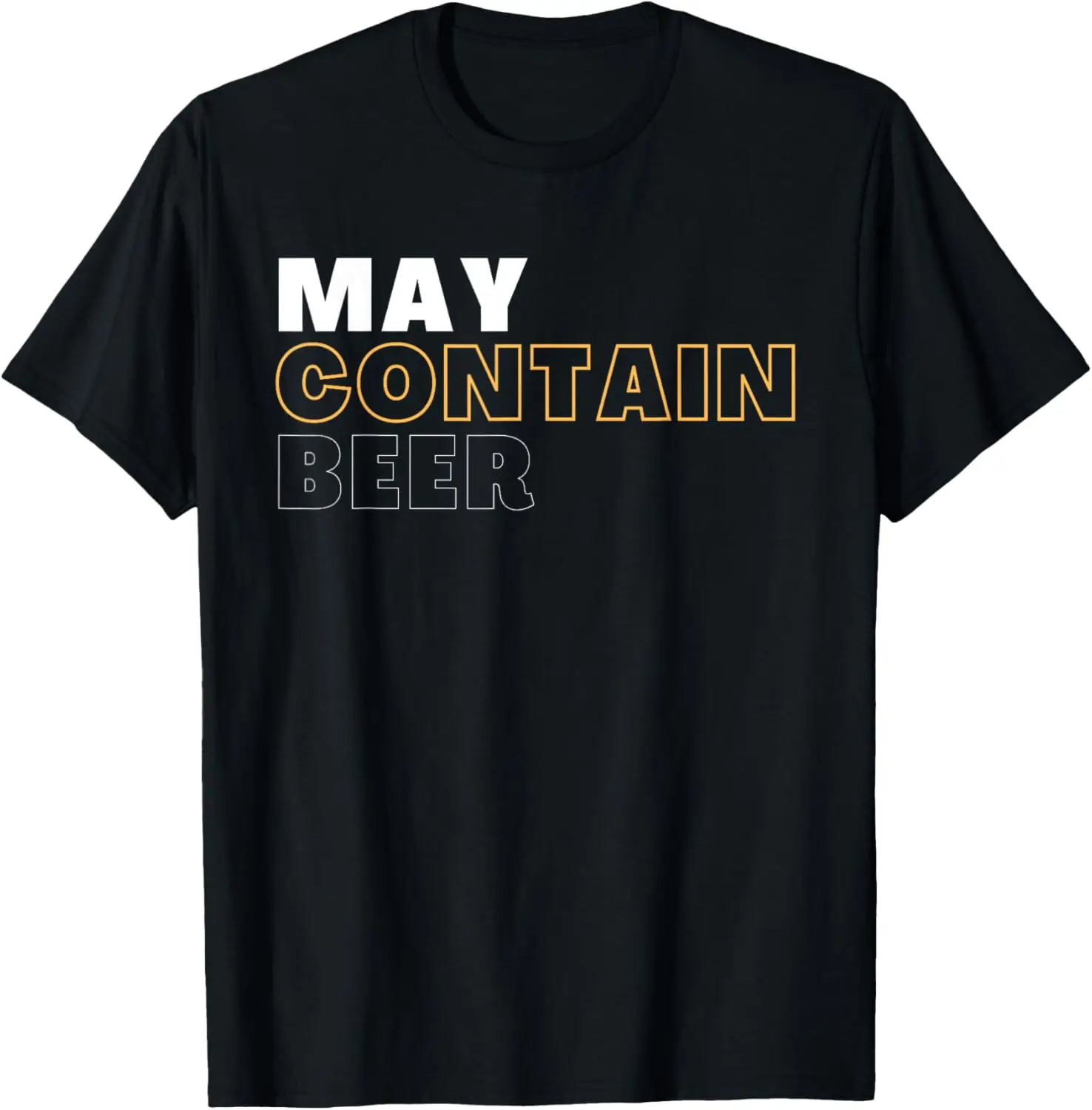 Mens May Contain Beer for funny Men T-Shirt