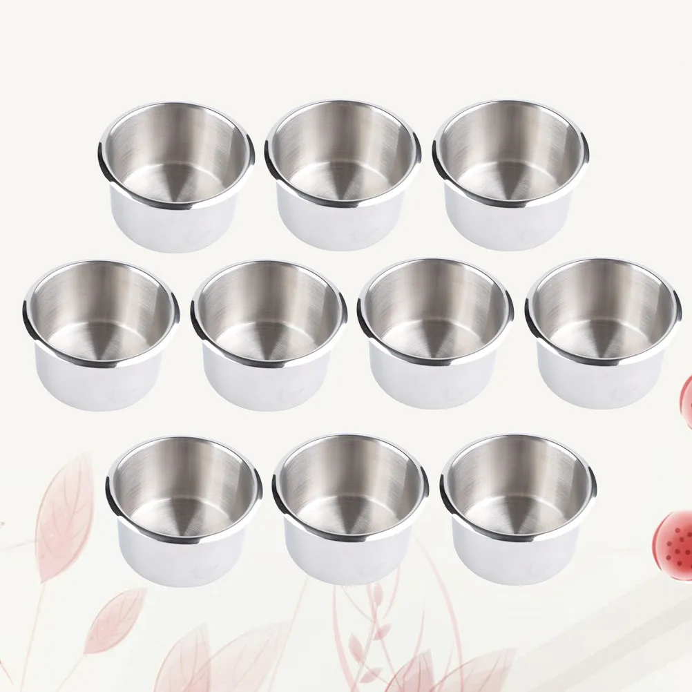 

10pcs Stainless Steel Drop-In Cup Holder For Rv Truck Camper Trailer Motorhome Drink Bottle Holder Table Mount Durable