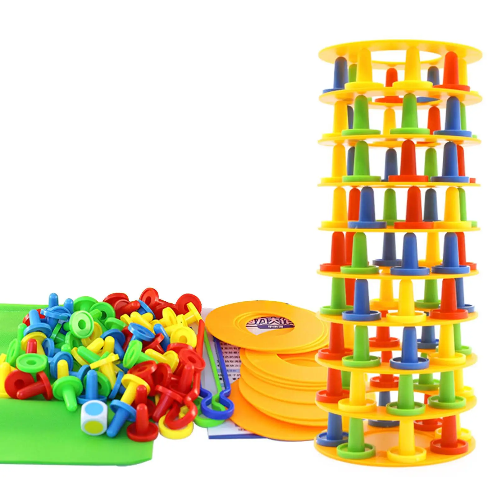 Balance Stacking Blocks Game for Kids Adults Early Learning Board Games 2 Players for Home Family Activities Travel Preschool