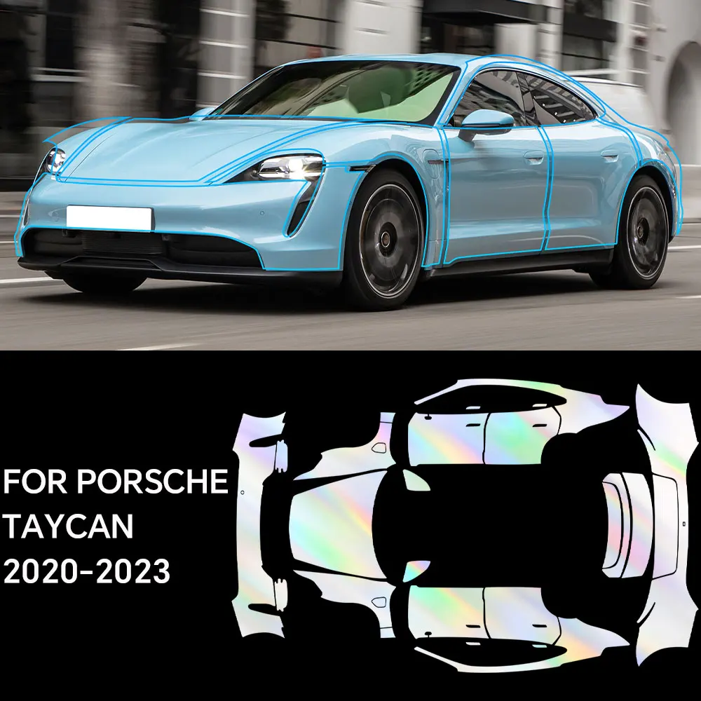 

Custom Precut For Porche Taycan 2020-2023 Full Vehicle Clear Bra Precut PPF Paint Protection Film TPU Transparent Anti Scratch