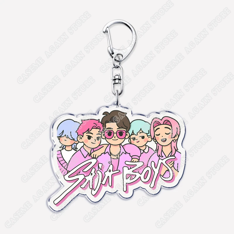 Carino Kpop Band Demon Hunters Huntrix Saja Ragazzi Portachiavi per Accessori Gioielli Rumi Zoey Jinu Derpy Tiger Portachiavi Ventole Regali