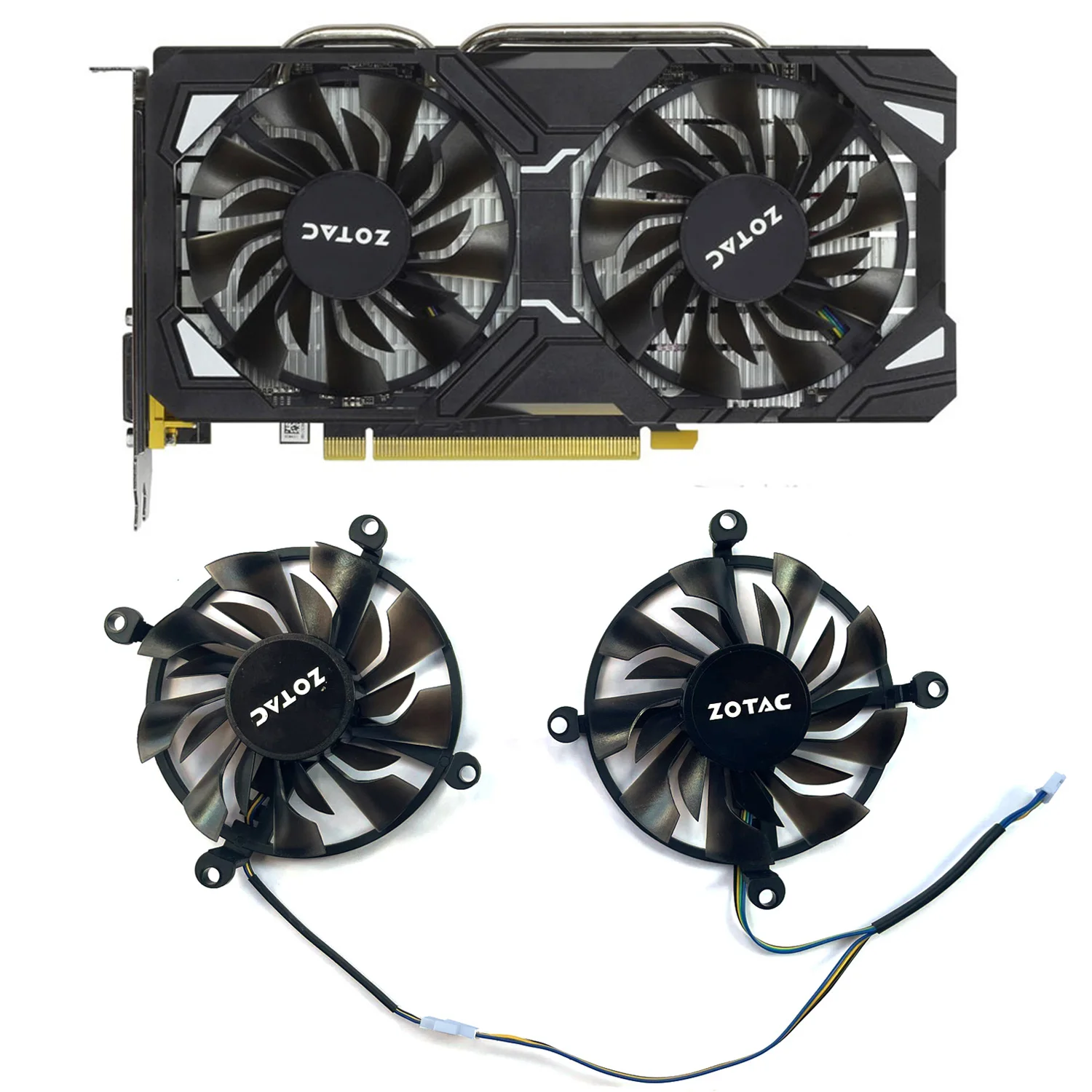 

Zotac GTX 1060 GTX 960 GTX 950 Destroyer Galaxy Edition P106-100 Gold Digger Graphics Card Cooling Fan 4pin GTX 1060 gpu Cooler