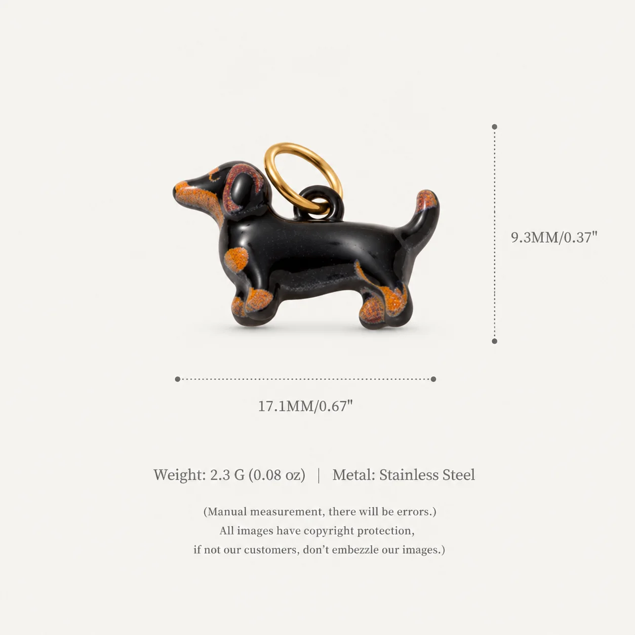 316 Edelstahl Wasserdicht Farbbeständig Niedliche Tier-Katzen-Welpen DIY Anhänger Charms Schmuckherstellung – Detail 4