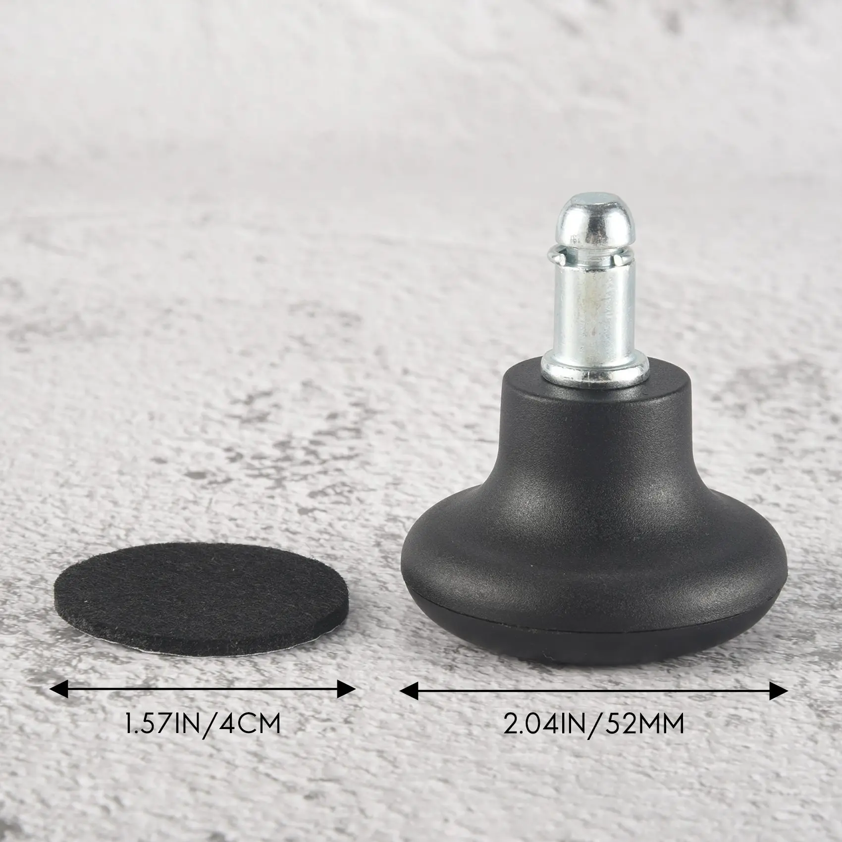 5 عبوات من BVBV تنزلق على الجرس لكرسي المكتب بدون عجلات، عجلات بديلة للكرسي الدوار بعجلات ثابتة ثابتة