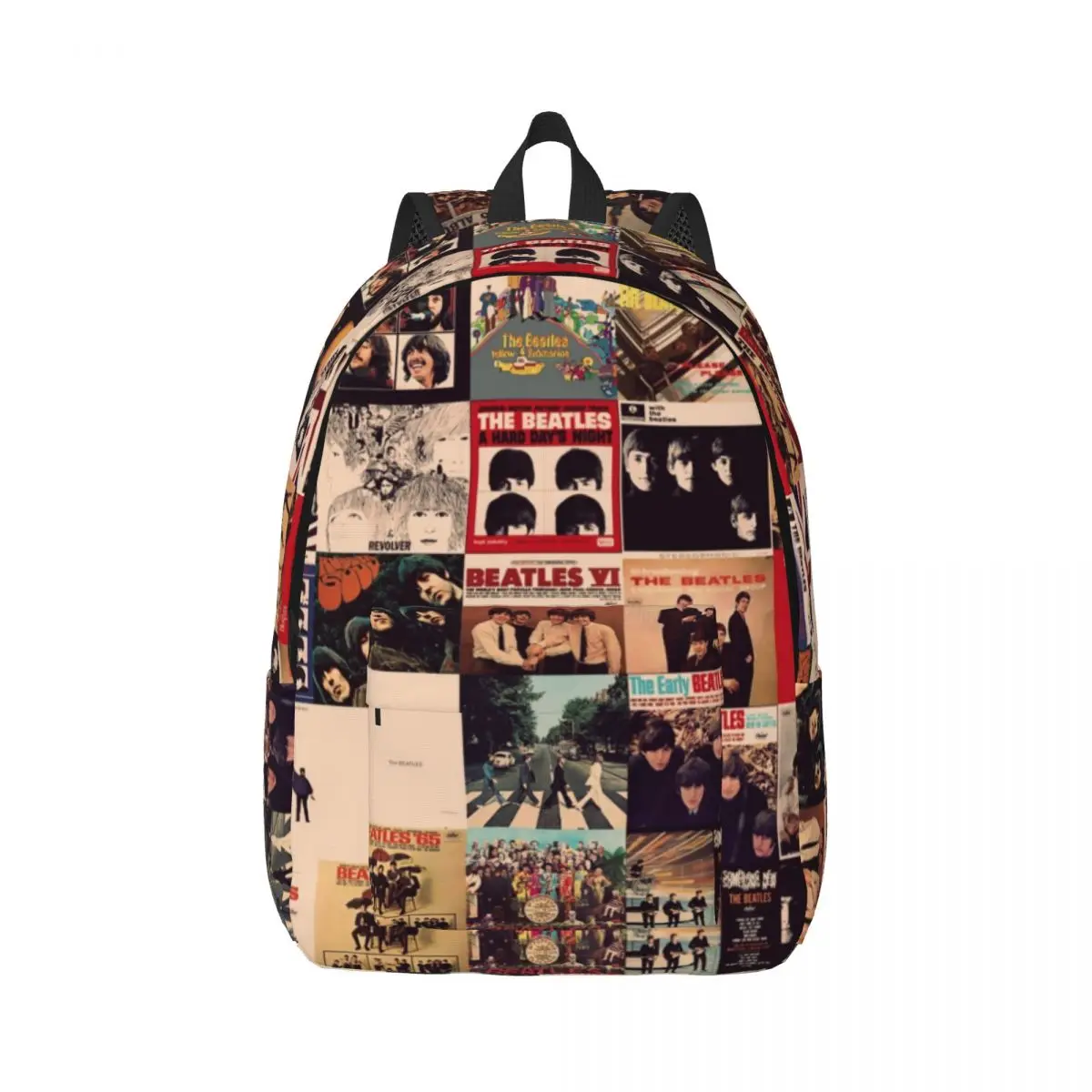 Harajuku The Beatle Memebers Art Printed Lightweight Casual Schoolbag For School, Outdoor, Shopping, Office