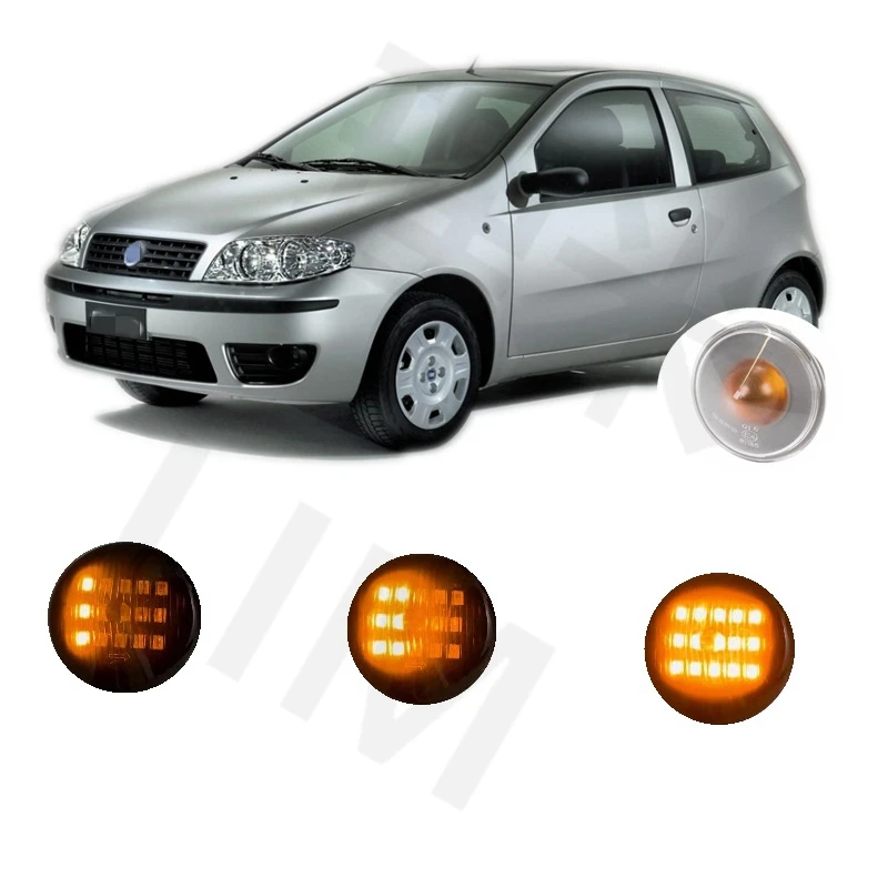 for Fiat Punto 188 MK2 1999 - 2012 Dynamic LED Indicator Side Marker Turn Light Signal Lamp