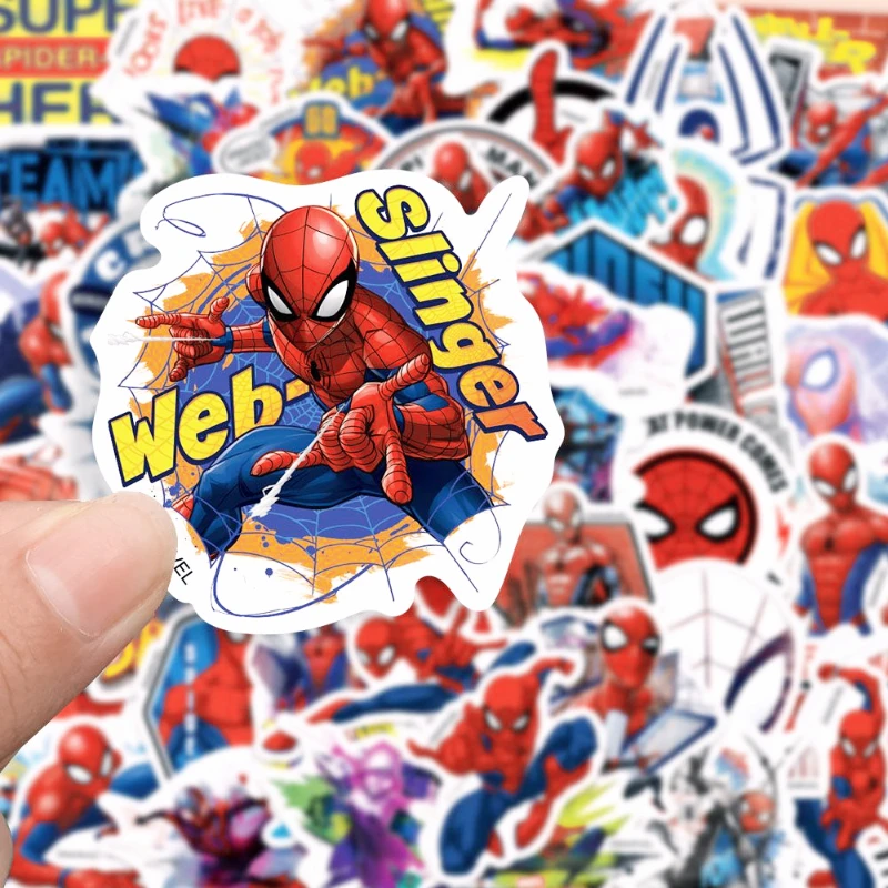 50/250PCS New Spiderman Superhero Stickers Avenger Skateboard Guitar Laptop Luggage Cartoon Waterproof Sticker Kid Toys