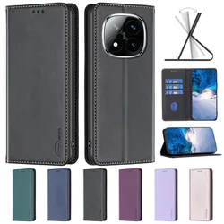 For Xiaomi Redmi Note 14 Pro 5G Case Magnet Flip Phone Case on For Funda Xiaomi Redmi Note 14 Pro 4G Note14 14Pro Plus 5G Cover