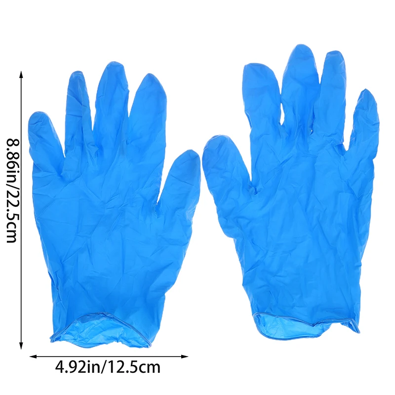 1 par de guantes desechables de nitrilo, limpieza del hogar, industria del coche, jardinería, cuidado de mascotas, cocina, trabajo, guantes para teñir el cabello, herramientas