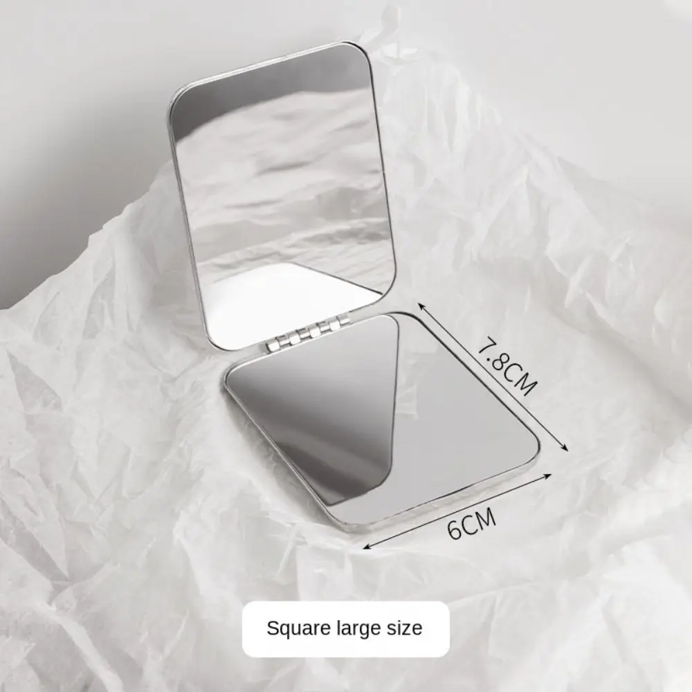 Convenient High Definition Compact Pocket Mirror Hand-held Round Corners Pocket Make-up Mirror Delicate Ins Vanity Mirror Women