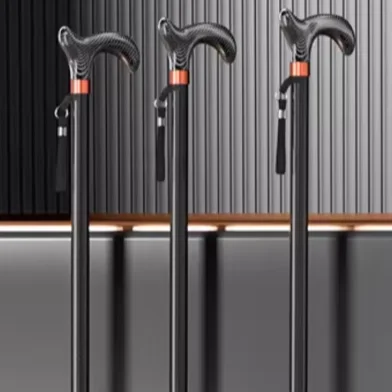 Aluminum Alloy Anti-skid Fracture Medical Four-legged Adjustable Telescopic Walking Stick for Old Man