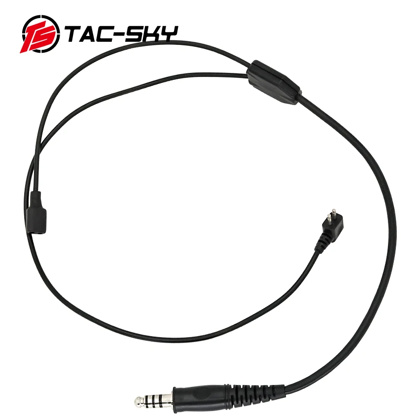 Y-shaped Cable Kit for COMTA I II III XPI IPSC Tactical Headsets, Equipped with A U94 Push-to-talk Button and Microphone
