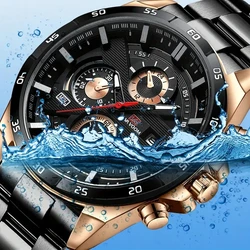 Montre de course en cuir pour homme, grande marque de luxe, sport, décontractée, grand cadran, militaire, noir, livraison directe, nouveau, 2023