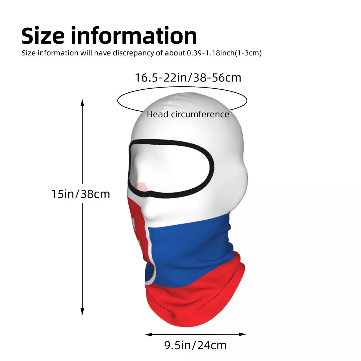 Flag Of Slovakia Outdoor Cool Sunscreen Motorcycle Face Mask Moto Biker Wind Cap Mask Stopper Windproof Bicycle Cycling Headgear