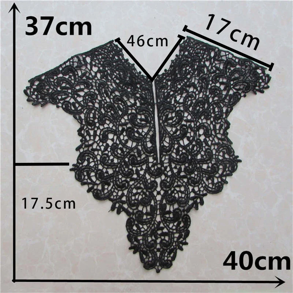 Black and white hollow polyester embroidery Wholesale sales of 1-10 piece  sewing lace DIY decorative clothing accessories