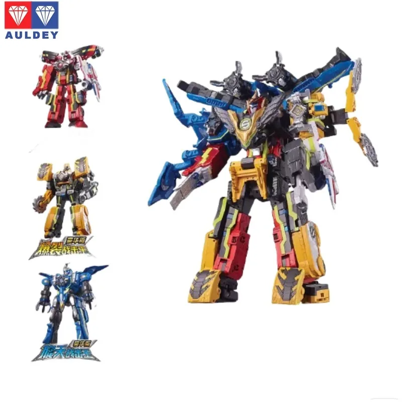 

В наличии AULDEY ‌ Подлинная боевая команда гигантских богов, комбинированный робот-трансформер, может делать, коллекция моделей фигурок, праздничные подарки