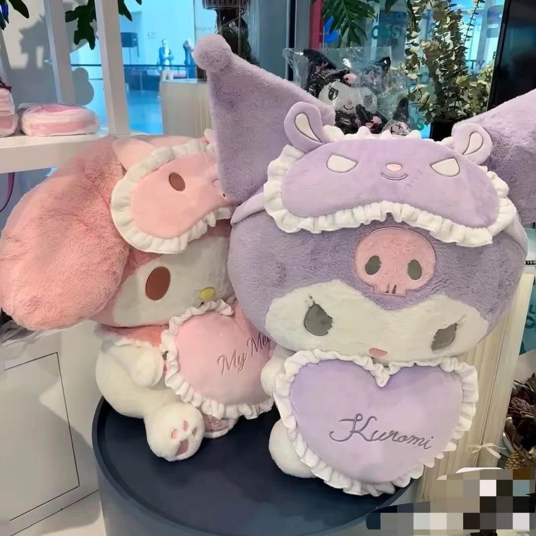 Kawai Love Kuromi My Melody Doll Knuffels Schattige kinderen Kussenpoppen om verjaardagscadeaus voor meisjes te sturen