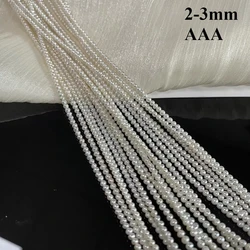 2-3mm AAA Natural Freshwater Pearls Threaded Oval Shape Gift Spacer Beads for Jewelry Making DIY Necklace Bracelet Accessories