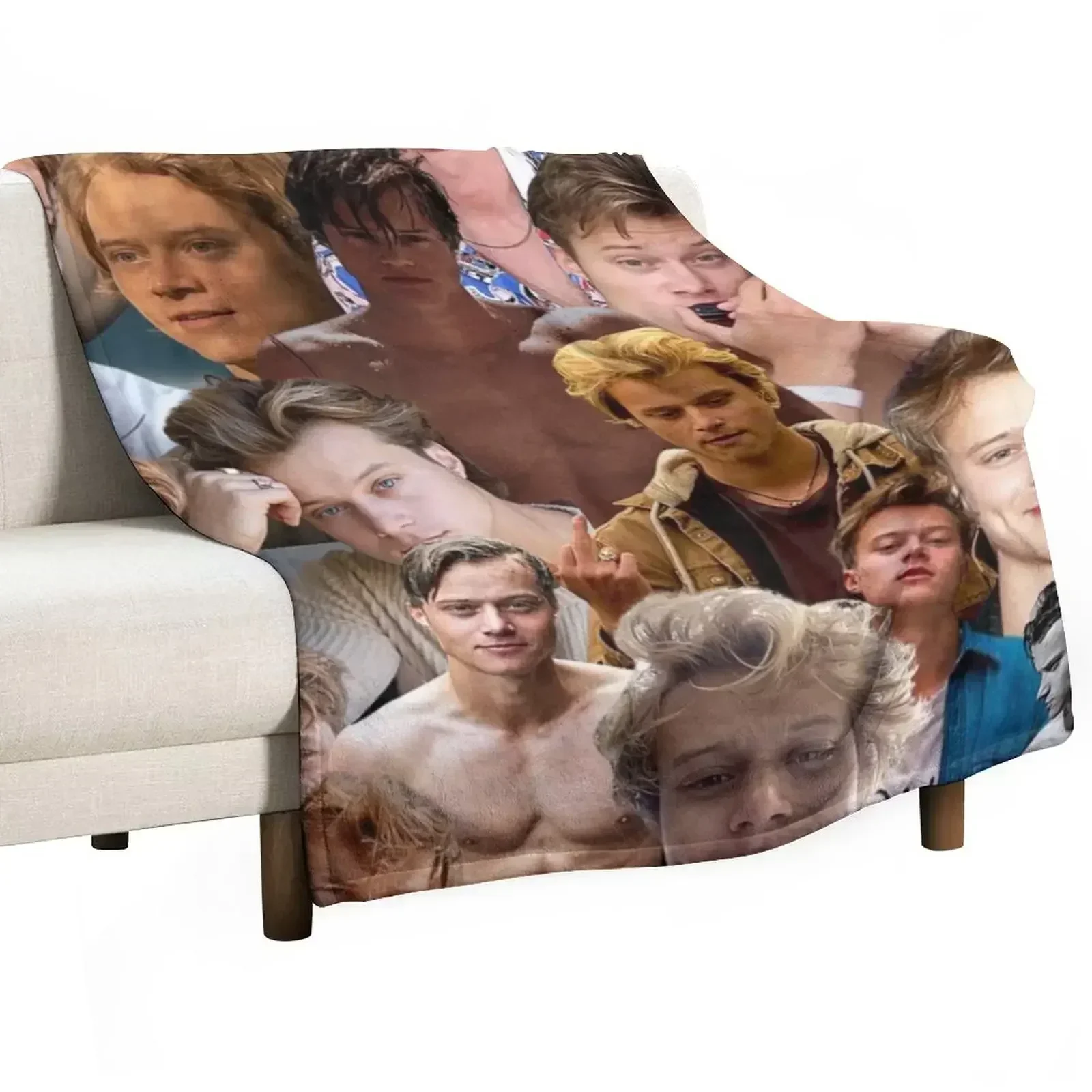 

rudy pankow photo collage Throw Blanket Picnic wednesday Blankets