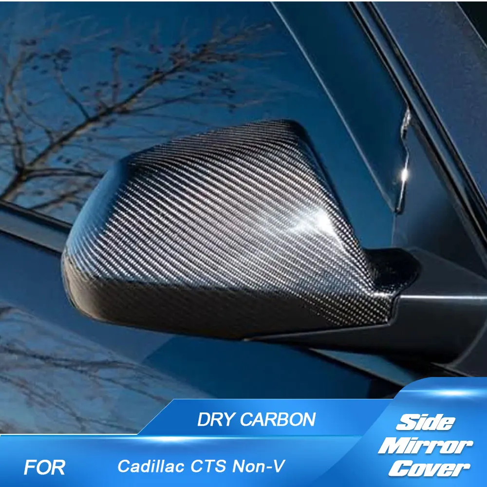 

Car Mirror Cover Caps for Cadillac CTS Non-V Coupe 2009-2013 Prepreg Dry Carbon Fiber Car Mirror Body Kits Covers Add-on Style