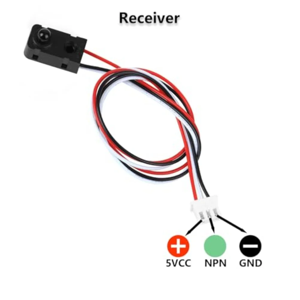 5 Set Infrared Circuit Breaker LED Counting Module With Split-Type 5mm Photoelectric Switch (30/50/100cm) DC 3-5V