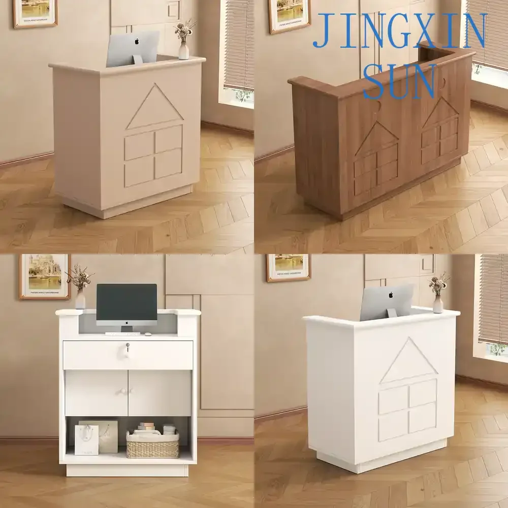 Small Checkout Counter for Clothing Store Supermarket Hotel Front Desk Computer Bar Counter Beauty Salon Retail POS Station