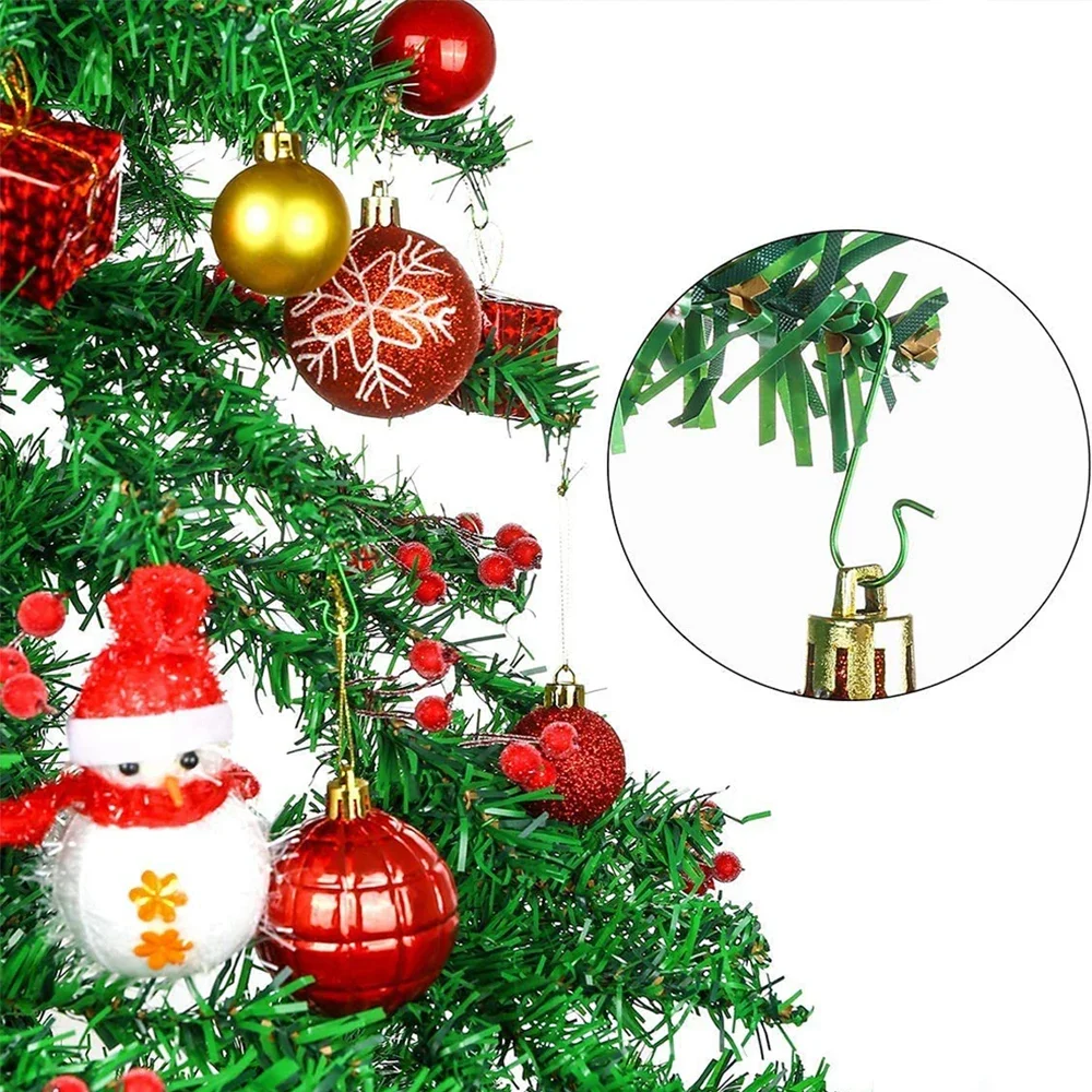 50Pcs S-Shaped Christmas Hook DIY Xmas Tree Pendant Christmas Decoration Doll Hook for Home Party Baby Bedroom Accessories