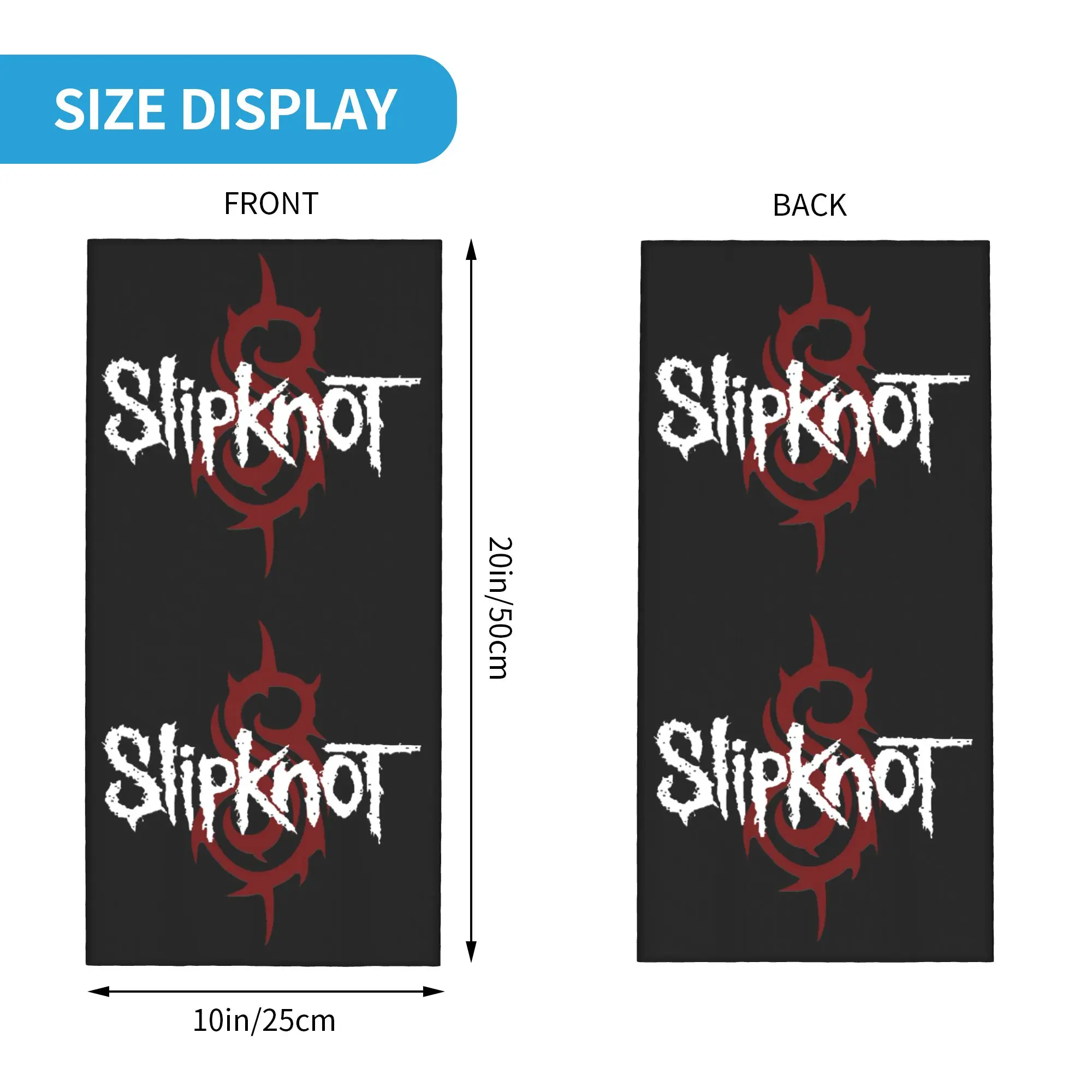 Custom Slipknots Logo Bandana Neck Gaiter for Hiking Running Men Women Wrap Scarf Heavy Metal Rock Music Balaclava Warmer