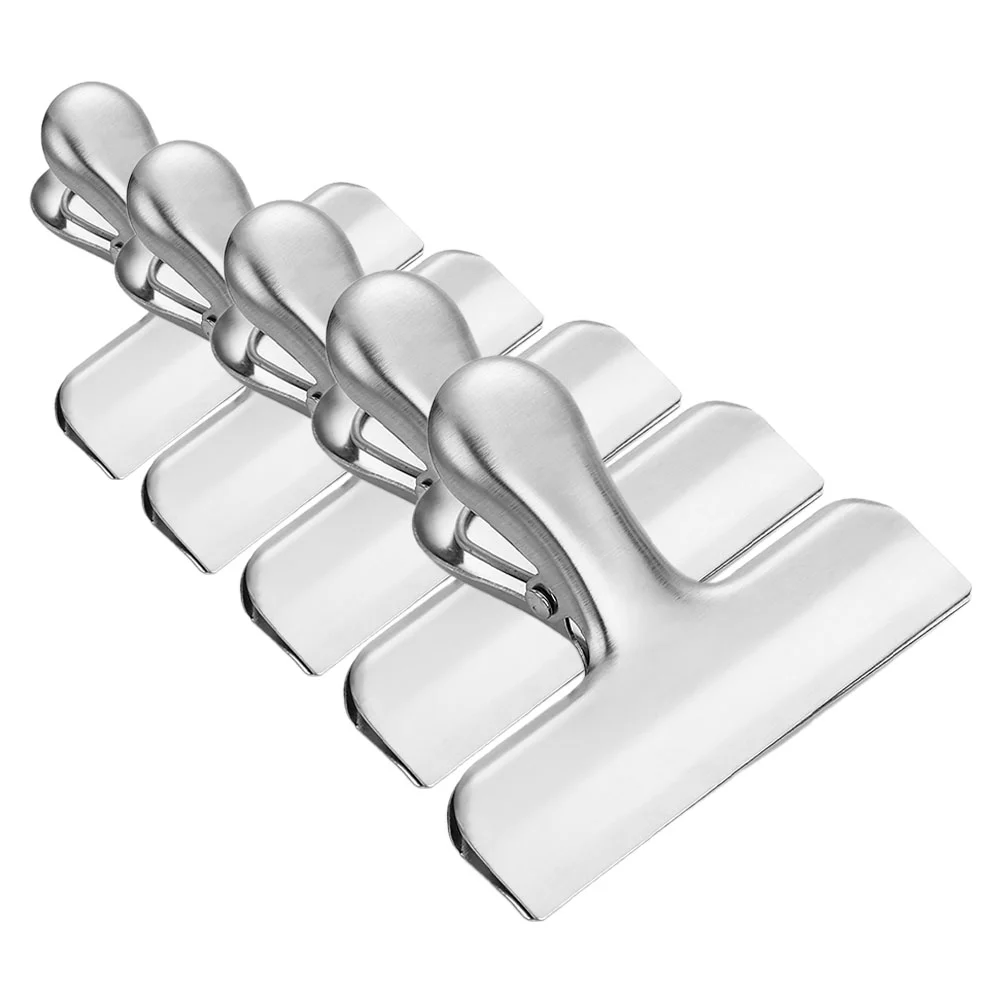 Clips Alisensen Acier Inoxydable avec Charnière D.lique, pour Rangement de Sacs à Café, 5 Pièces