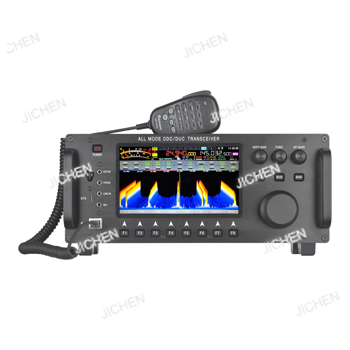 ZT7500 SDR Коротковолновый приемопередатчик Wolf HF LF VHF UHF DDC DUC Все режимы CB Радио 100 Вт 0-750 МГц Прием сенсорного экрана