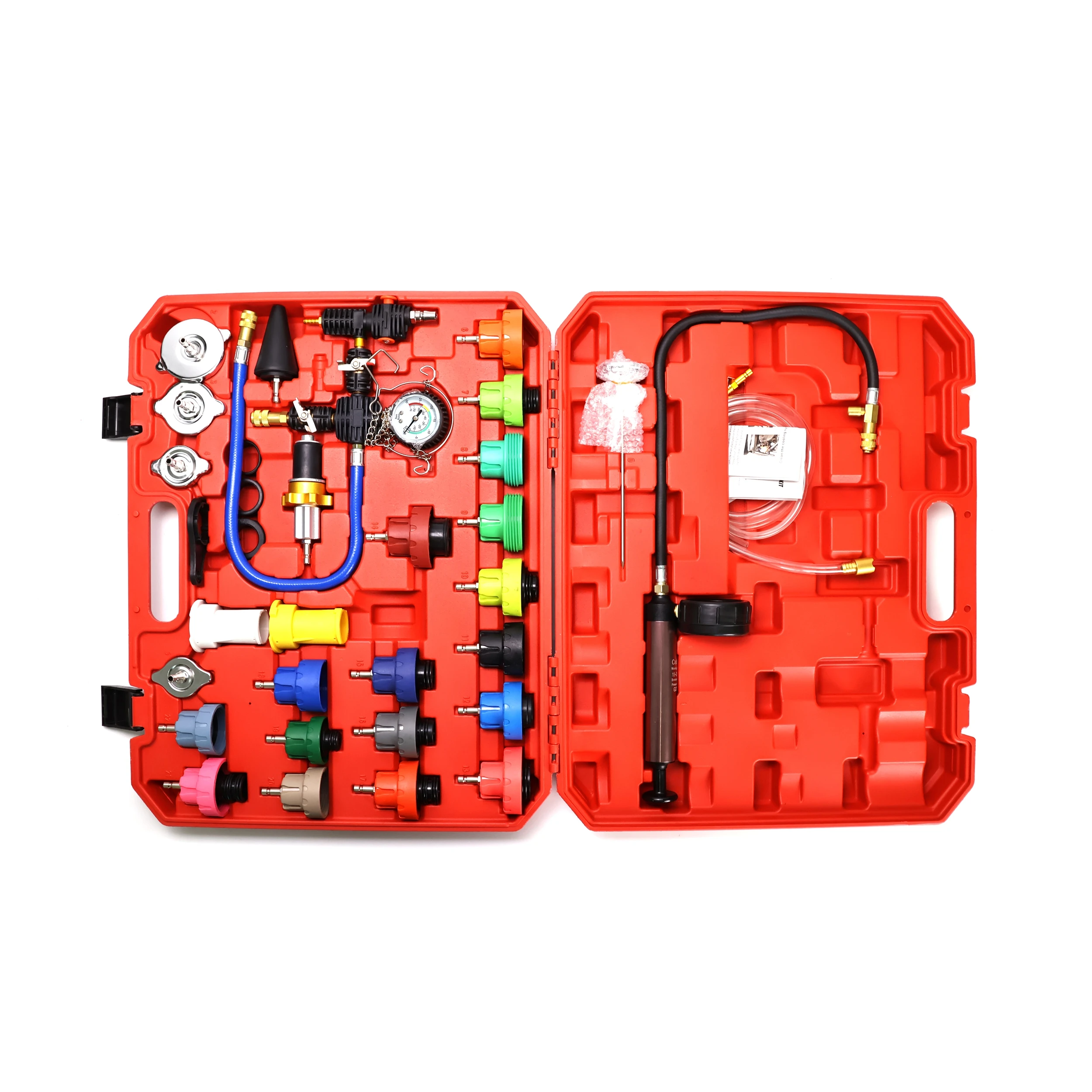 003 Radiator Pump Pressure Tester and Coolant Vacuum Refill Tool Kit Pressure Leak Tester Tool Kit for Automotive Cooling System