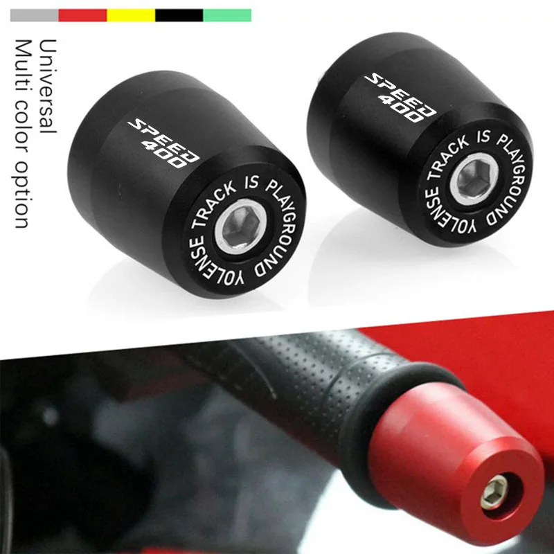 Universal Motorcycle CNC Handle Bar End Handlebar Grips Ends Cap Plug Slider Cover For Scrambler 400X For Speed 400