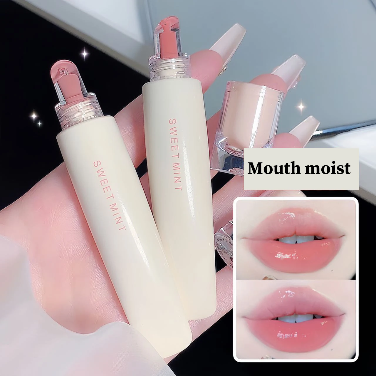 SWEET MINT Lip Jelly Lip Glaze Moisturizing Lip Brightening Mirror Lip Glaze