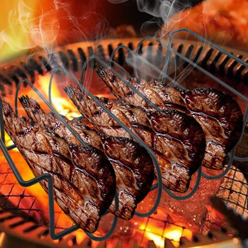 

BBQ Grill Rack Roasting Barbecue Roaster Stand Accessories Racks Grilling Tray Steak Dad