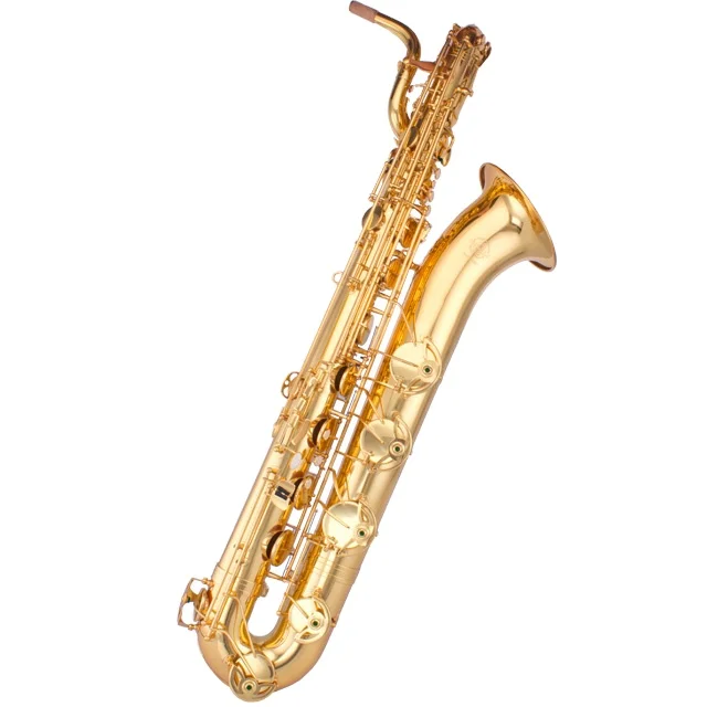 E Flat Baritone Saxophone with Bakelite Head Gold Lacquer Finish Easy Install Accessories